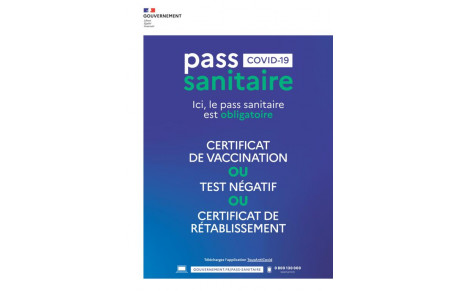 Obligation de mise en place du Pass Sanitaire - COVID 19